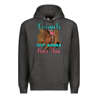 Charcoal Heather cowgirls just wanna have fun Premium Hoodie - Artiststas