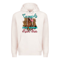 Pale Pink cowgirls just wanna have fun Premium Hoodie - Artiststas