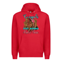 Red cowgirls just wanna have fun Premium Hoodie - Artiststas