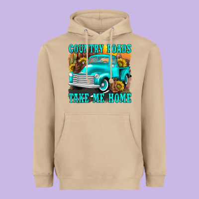 Heavyweight Hoodie country roads take me home western