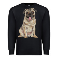Black pug Premium Sweatshirt - RanaPortraitStore