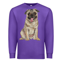 Purple pug Premium Sweatshirt - RanaPortraitStore