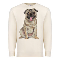 Sandshell pug Premium Sweatshirt - RanaPortraitStore