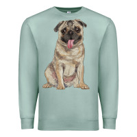 Seafoam pug Premium Sweatshirt - RanaPortraitStore