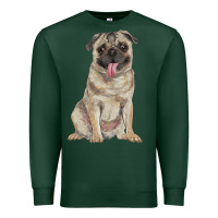 Sports Green pug Premium Sweatshirt - RanaPortraitStore