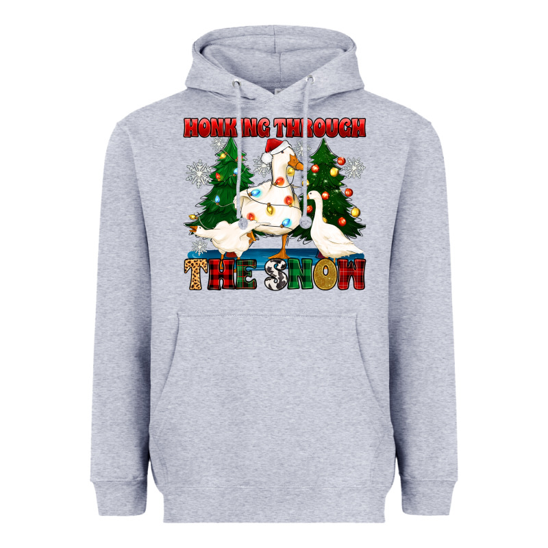 Honking Through The Snow Heavyweight Hoodie by Zillion Design Studio | Teevron