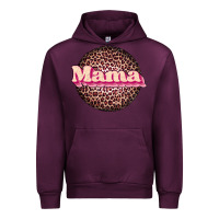 Mauve Wine mama leopard Urban Hoodie - JahusDesignShop