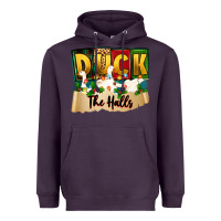 Plum christmas duck the halls Heavyweight Hoodie - Zillion Design Studio