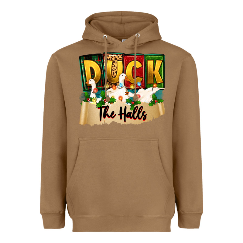 Christmas Duck The Halls Heavyweight Hoodie by Zillion Design Studio | Teevron