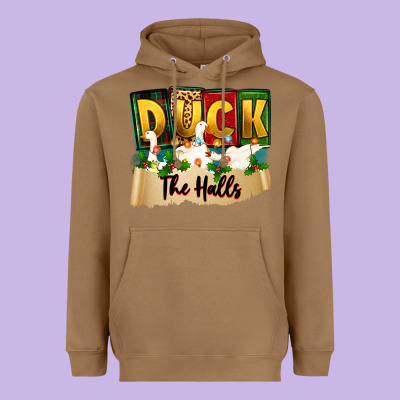 Heavyweight Hoodie christmas duck the halls