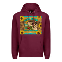 Burgundy dead tired fueled by coffee Premium Hoodie - Artiststas