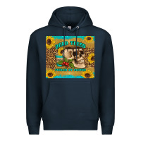 Navy dead tired fueled by coffee Premium Hoodie - Artiststas