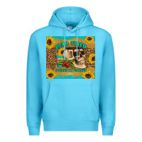 Ocean Blue dead tired fueled by coffee Premium Hoodie - Artiststas