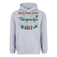 Heather Grey drink your coffee and handle your shit Heavyweight Hoodie - texasbilliewilder