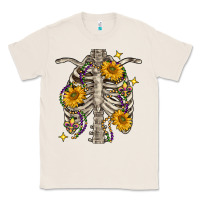 Natural mardi gras chest sunflowers skeleton Classic Tee - FaDigitalArtStudio