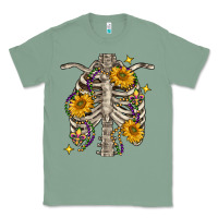 Sage mardi gras chest sunflowers skeleton Classic Tee - FaDigitalArtStudio