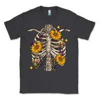 Smoke mardi gras chest sunflowers skeleton Classic Tee - FaDigitalArtStudio