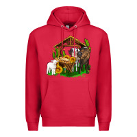Cardinal jesus holy night cows and sunflowers Premium Hoodie - AdoDesignShop
