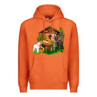Carrot jesus holy night cows and sunflowers Premium Hoodie - AdoDesignShop