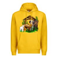 Lemon jesus holy night cows and sunflowers Premium Hoodie - AdoDesignShop