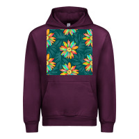 Mauve Wine colorful tropical flowers seamless pattern Urban Hoodie - BundleAndBundleShop