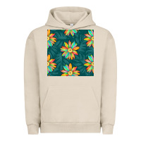 Pigment French Oak colorful tropical flowers seamless pattern Urban Hoodie - BundleAndBundleShop
