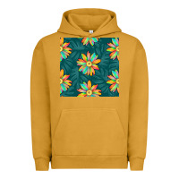 Pigment Peanut Butter colorful tropical flowers seamless pattern Urban Hoodie - BundleAndBundleShop