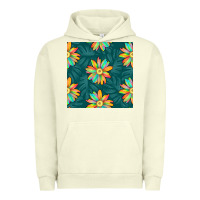Pigment Pistachio colorful tropical flowers seamless pattern Urban Hoodie - BundleAndBundleShop