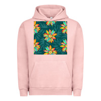 Pigment Salmon colorful tropical flowers seamless pattern Urban Hoodie - BundleAndBundleShop
