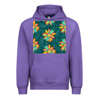 Tulip colorful tropical flowers seamless pattern Urban Hoodie - BundleAndBundleShop