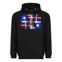 Black dominican and puerto rico flag Heavyweight Hoodie - texasbilliewilder
