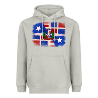 Dominican And Puerto Rico Flag Heavyweight Hoodie | Teevron