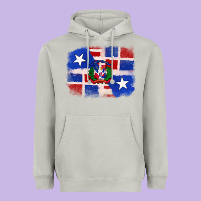 Heavyweight Hoodie dominican and puerto rico flag