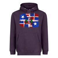Plum dominican and puerto rico flag Heavyweight Hoodie - texasbilliewilder