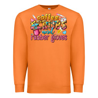 Carrot coffee scrubs and rubber gloves Premium Sweatshirt - texasbilliewilder
