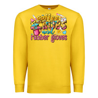 Lemon coffee scrubs and rubber gloves Premium Sweatshirt - texasbilliewilder