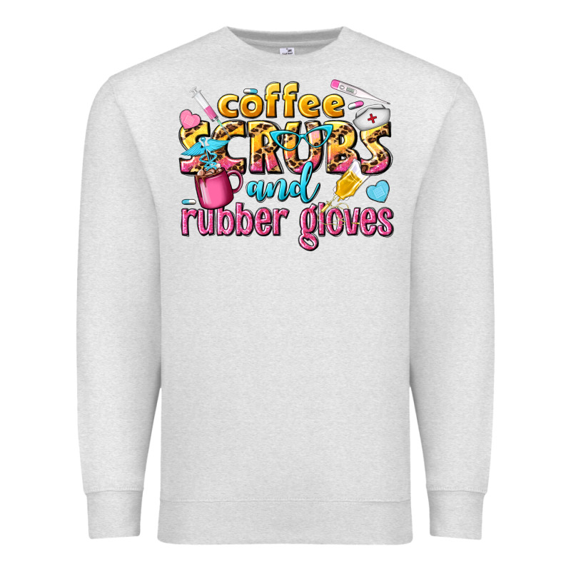 Coffee Scrubs And Rubber Gloves Premium Sweatshirt by texasbilliewilder | Teevron