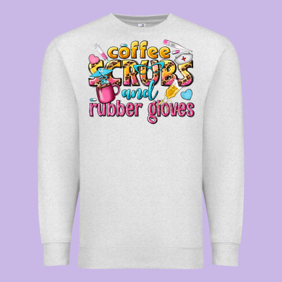 Coffee Scrubs And Rubber Gloves Premium Sweatshirt Designed By Texasbilliewilder