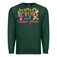 Sports Green coffee scrubs and rubber gloves Premium Sweatshirt - texasbilliewilder