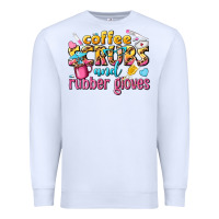 White coffee scrubs and rubber gloves Premium Sweatshirt - texasbilliewilder