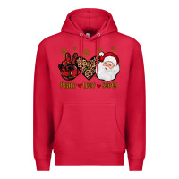 Cardinal peace love santa Premium Hoodie - JahusDesignShop