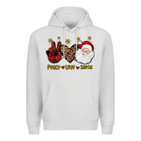 Peace Love Santa Premium Hoodie | Teevron