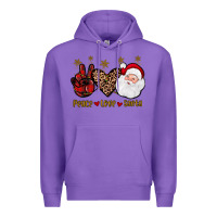 Purple peace love santa Premium Hoodie - JahusDesignShop
