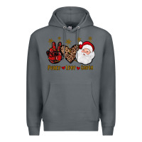 Rock peace love santa Premium Hoodie - JahusDesignShop
