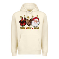 Sandshell peace love santa Premium Hoodie - JahusDesignShop