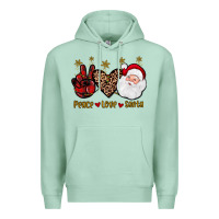 Seafoam peace love santa Premium Hoodie - JahusDesignShop