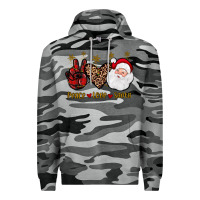 Slate Camo peace love santa Premium Hoodie - JahusDesignShop
