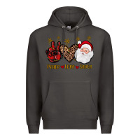 Smoke peace love santa Premium Hoodie - JahusDesignShop