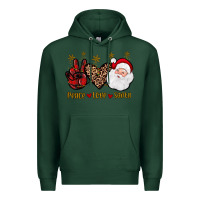 Sports Green peace love santa Premium Hoodie - JahusDesignShop