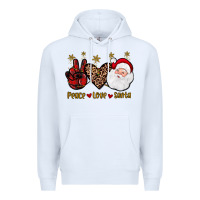 White peace love santa Premium Hoodie - JahusDesignShop